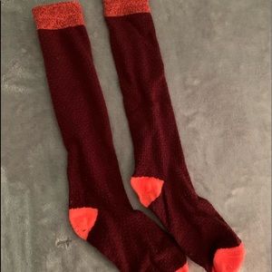 Knee Socks Maroon / Pink /Salmon Great With Boots One Size